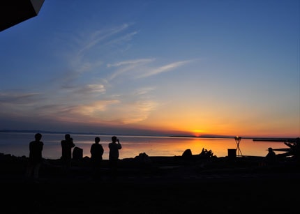 サロマ湖の夕日