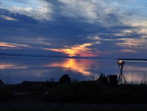 サロマ湖の夕日